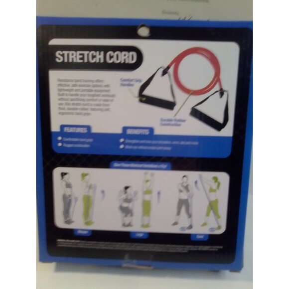 Pro Strength Stretch Cord Resistance Band Total Body Workout Durable TPE Handles - Picture 3 of 6